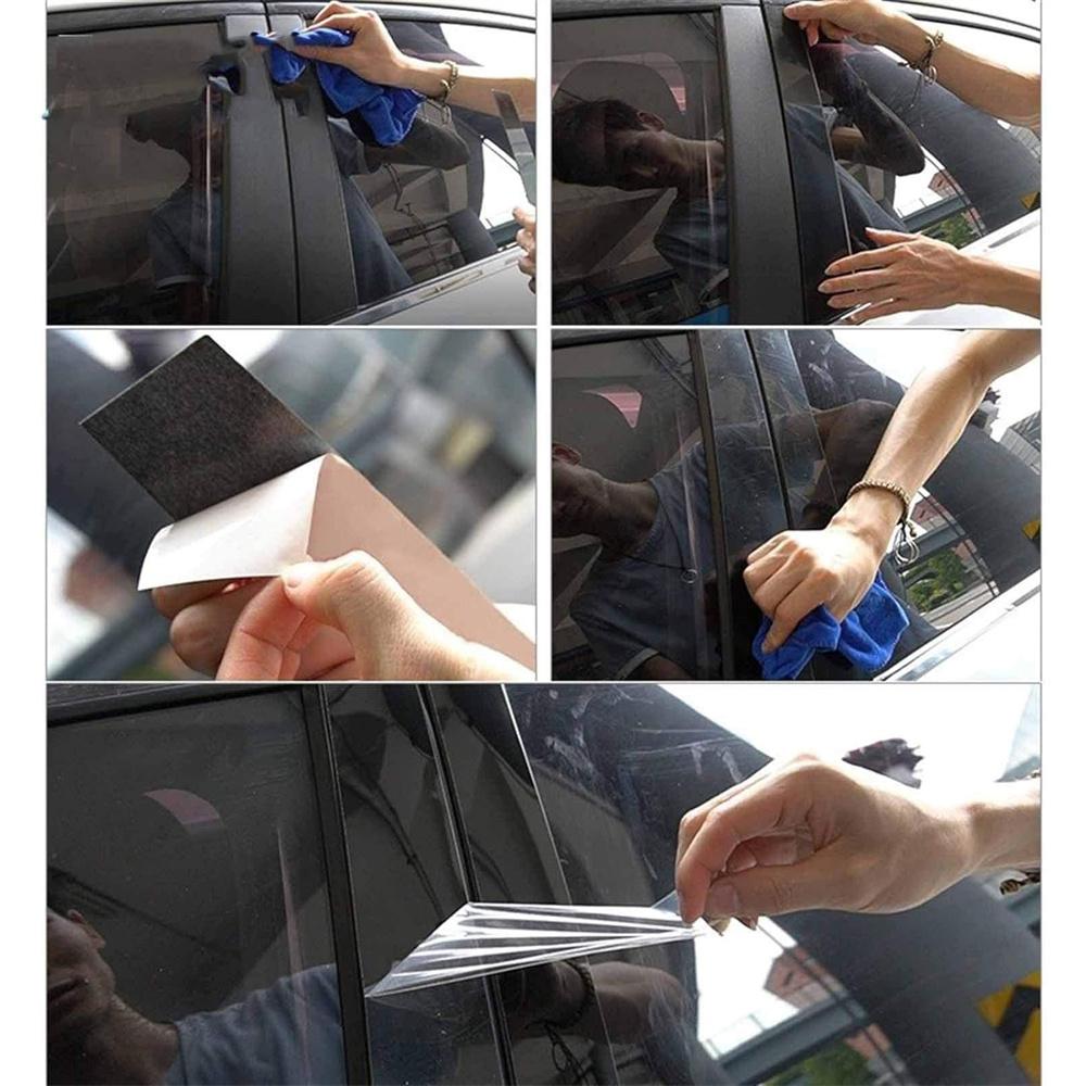 6PCS Black Pillar Posts Covers Door Trim For Range Rover Sport 2014-2022