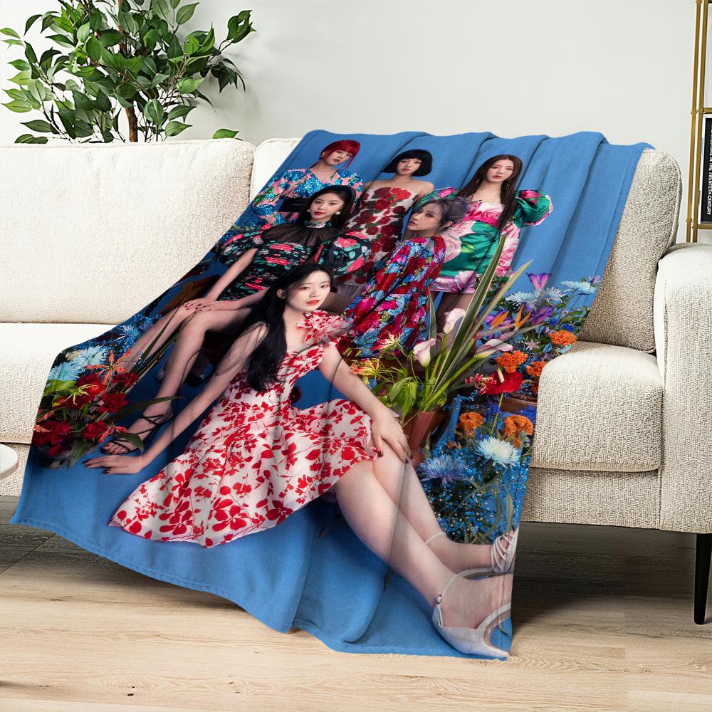 Kpop I-ID-DLE Skicomfort Warm Soft Home Kids Lunch Blanket Suitable For Living Room Office Daily Travel Gifts
