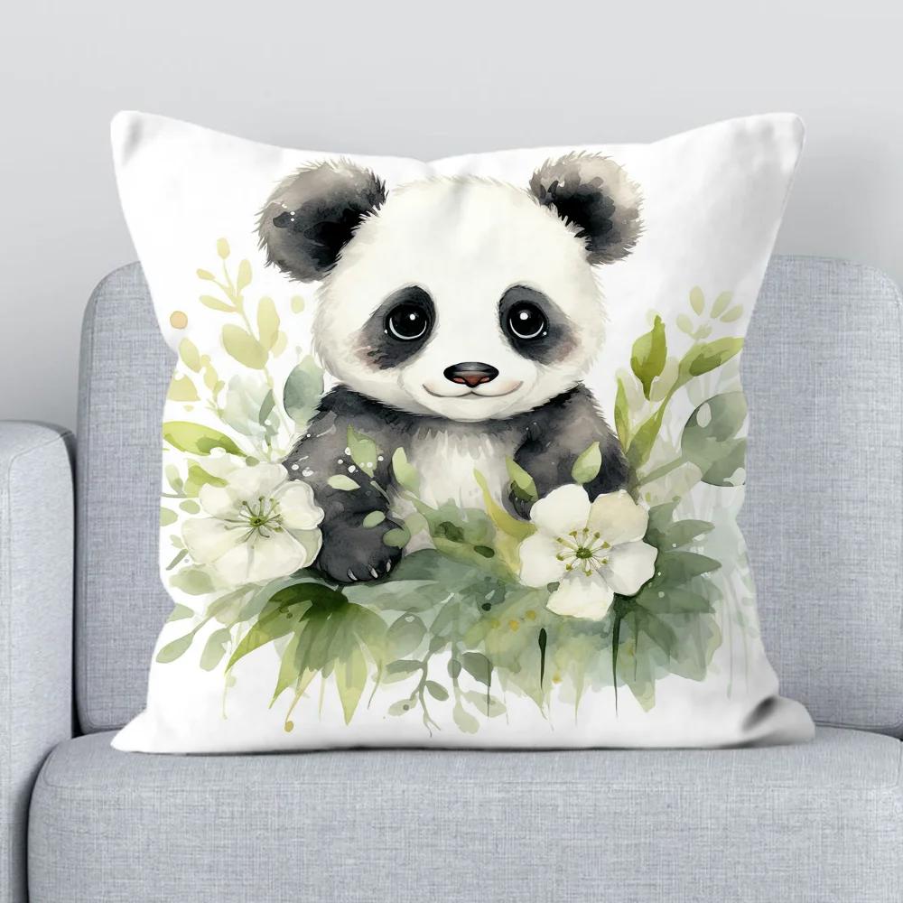 Pillowcase Panda Impact Pillow Cases for Bed Sofa Cushion Cover x Fall Decor Decorative Pillowcases x Duplex Printing