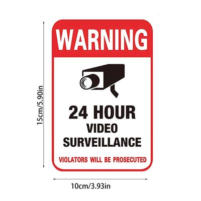 24 Uur Videocamera Surveillance Bord Stickers Zelfklevend Huis Bedrijf Alarmsysteem Beveiligingslabel Stickers