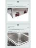 Friggitrice a gas a doppio cilindro con doppio schermo per patatine fritte e snack fritti