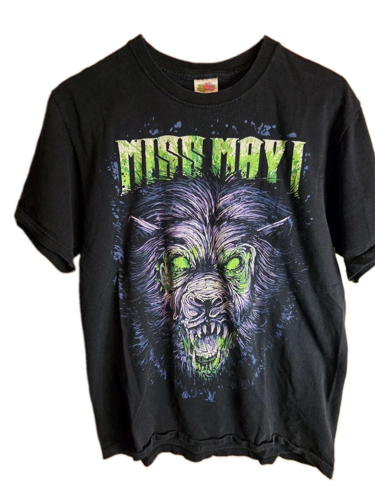 2008 Miss May I Band T Shirt Size Medium Fruit Of The Loom Unisex T-Shirt S