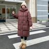 Winter New Medium and Long Down Cotton Clothes Women's Hooded Casual Fashion Bread Clothes Thickened Jacket