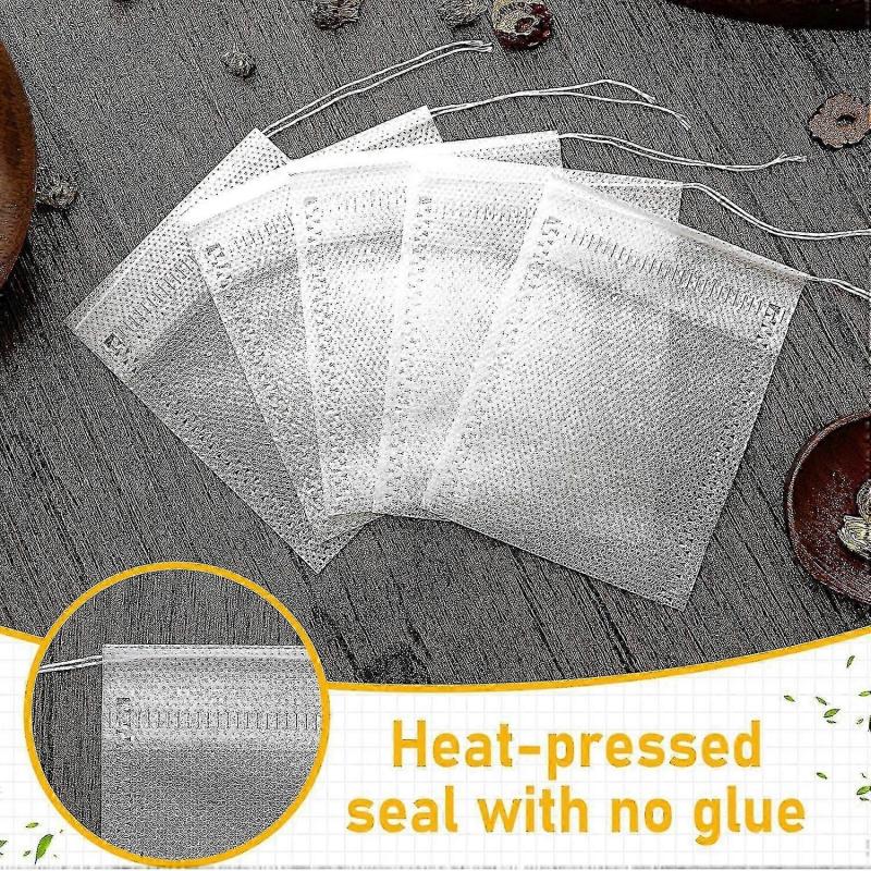 500pcs Disposable Drawstring Tea Bags for Loose Leaf Herb & Spice, Filter Sachets for Bath Cooking