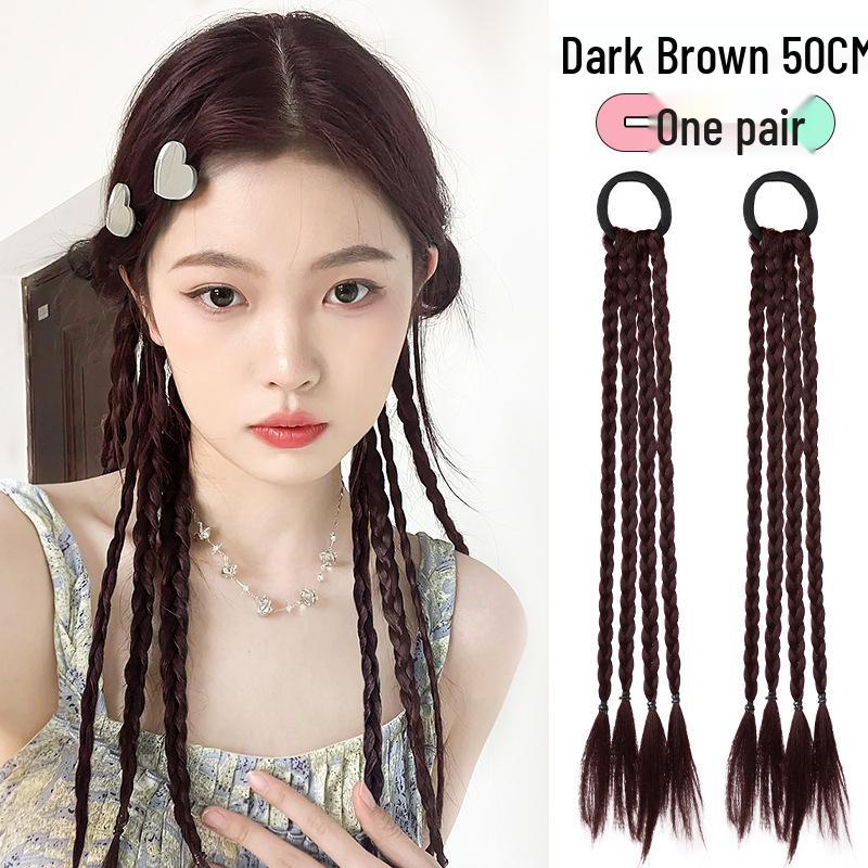 Trendy Sweet & Spicy Dreadlock Highlight Wig with Fishbone & Twist Braids