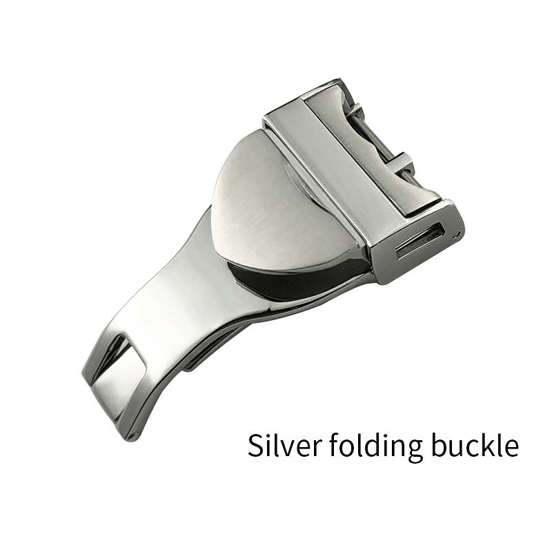 

Watch Band Buckle for Tudor Strap 18mm Stainless Steel Folding Button Butterfly Clasp for Leather/Rubber Watchband Accessories 18mm&No logo серебряный