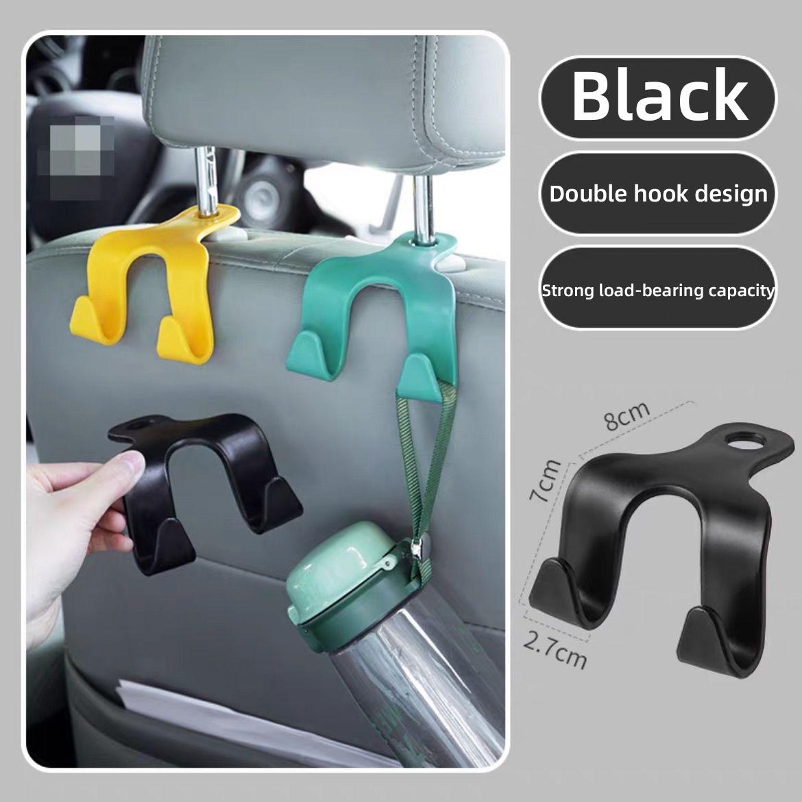 

Автомобильные крючки, многофункциональные невидимые автомобильные аксессуары для спинки автокресла, креативные двойные крючки для задних и задних сидений. чёрный