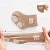 Neu 3 Paar/Lot Herbst Winter 0-5J Baby Jungen Mädchen Rutschfeste Stickerei Cartoon Socken Kinder Reine Baumwolle Uni Grippersocken