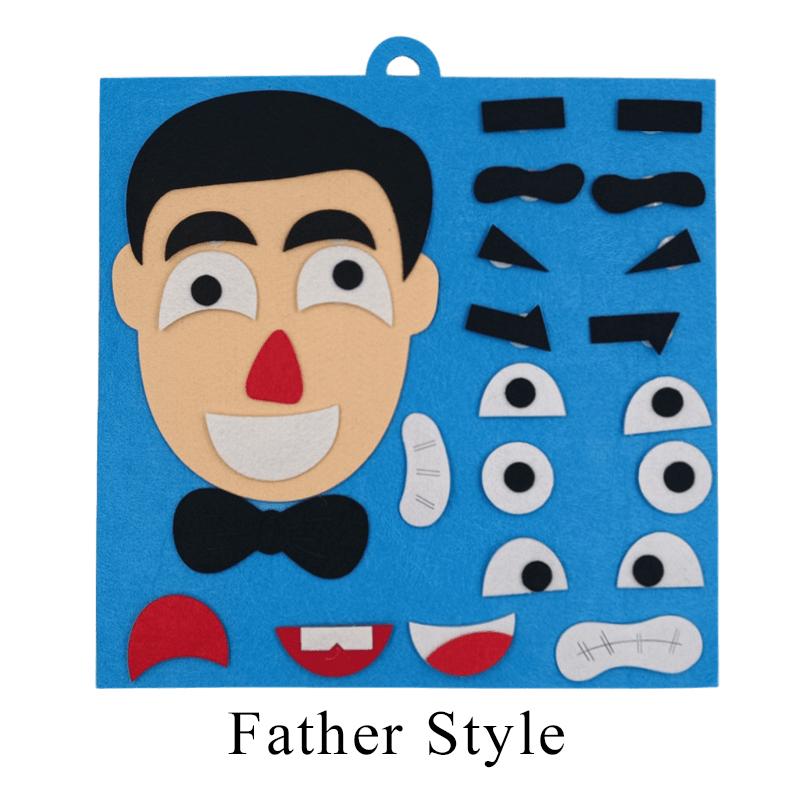 1Set 30CM Family Members Style Emotion Changing Felt Facial Expression Interaction Game Props Birthday Gifts Party Souvenir ZYF