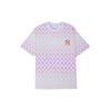MLB New York Yankees Letter Print Gradient Color Short Sleeve T-Shirt Unisex Tops White Red 31TSMC131-50R