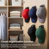5-Pack Adhesive Hat Hooks for Wall - Minimalist Baseball Cap Organizer & Display Rack - No Drilling Sticky Hat Hangers for Door, Closet & Room Decor