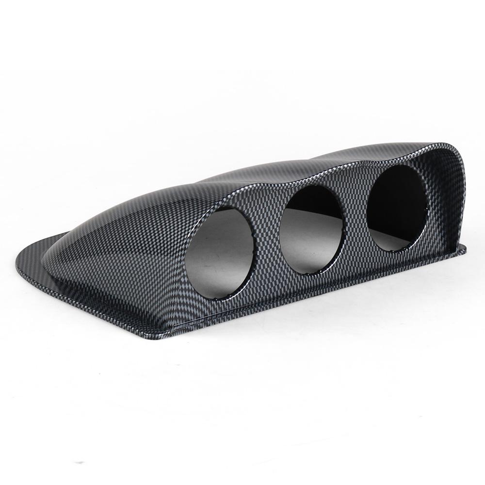Universal Black Carbon Fiber 2 Inch 52mm Dash Board Dual Triple Gauge Pod Color Gauge Holder Mount Holder