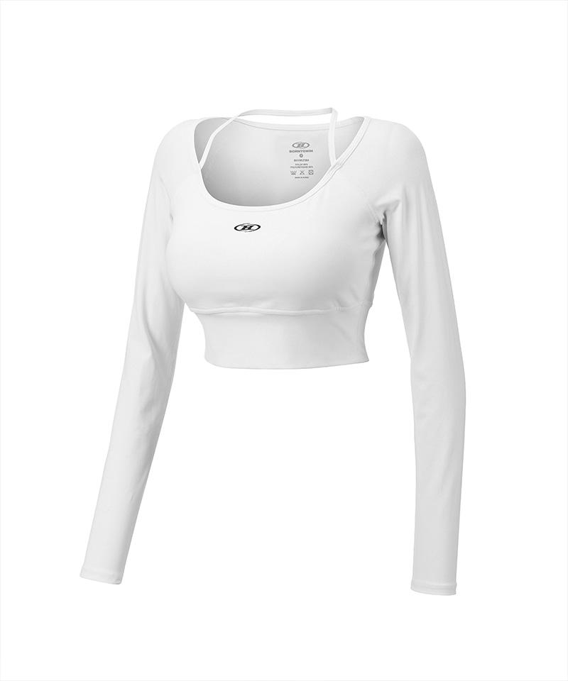 BORN TO WIN W Layered Strap Long Sleeve [White]
