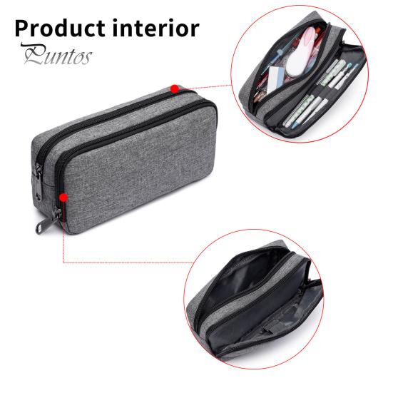 Pencil Case Secure Large Capacity Zipper Closure Oxford Cloth Waterproof Stationery Storage Organizer School Supplies