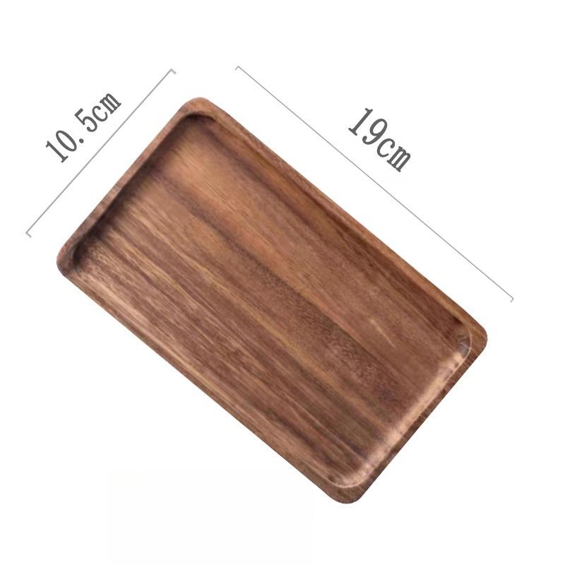 

Acacia Wood Food Grade Tray Japanese Rectangular Household Pastry Tray Decorative Candy Plate Teaset Accessories Bowl Cover Tray