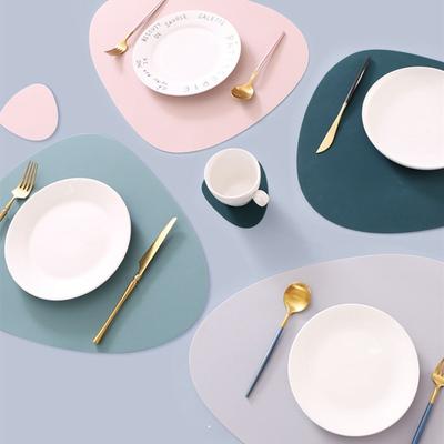 Waterproof Silicone Placemat Table Mat Set Heat Insulation Non-Slip Tableware Pad Washable Bowl Cup Coaster Home Decoration 2025