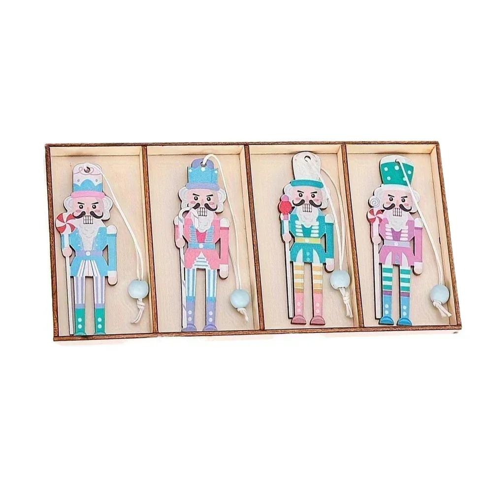 

Christmas Party Holiday Decorations Wooden Nutcracker Ornaments Wooden Christmas Decorations Retro King Design DIY Decoration