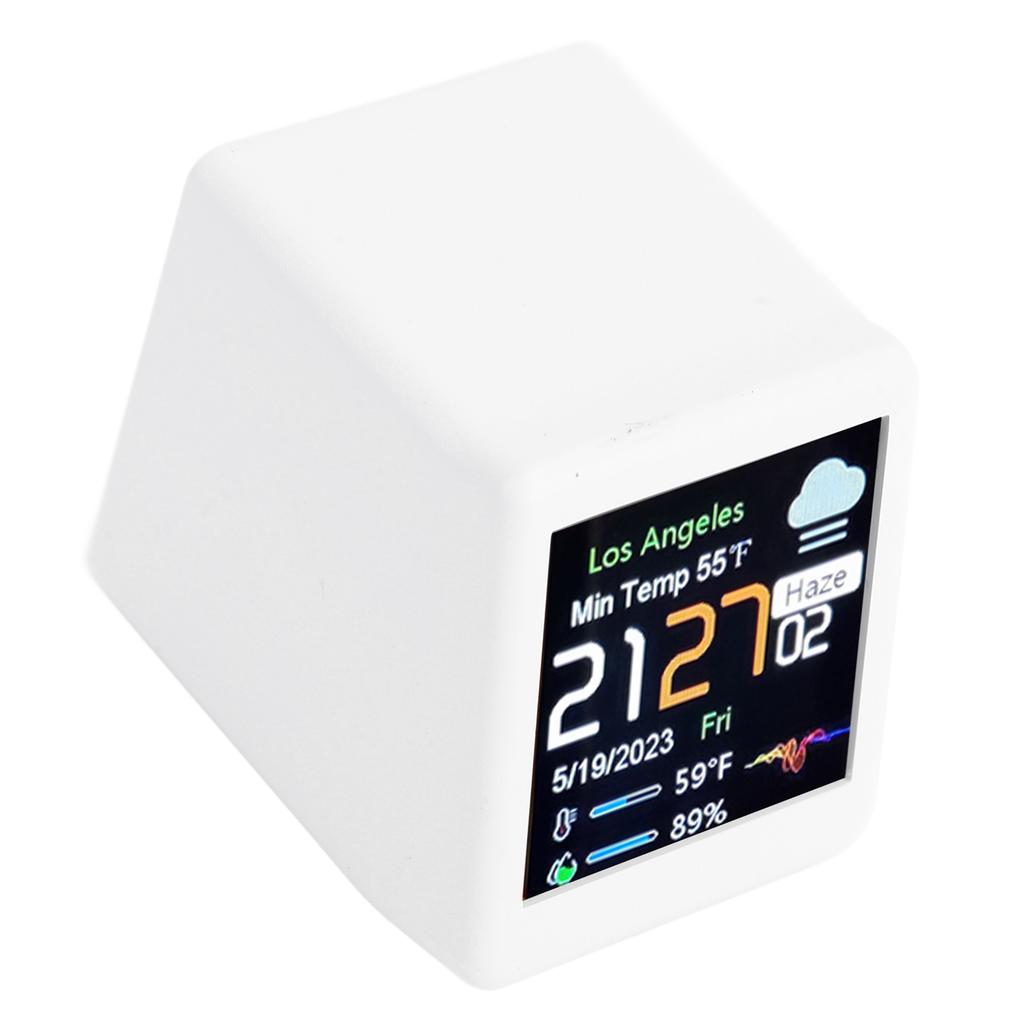 Desktop Elektronische Uhr LCD Digitalanzeige Kalender Temperatur Wettervorhersagestation Unterstützung