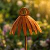 Purple Coneflower Garden Decorative Stake, Ground Insert for Outdoor Garden Yard Patio and Decor