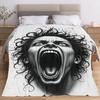 Artistic Pop Portrait Ultra Soft Bed Throw Blanket Versatile Home Accent For Coffee Shop Office Supermarket Store Display