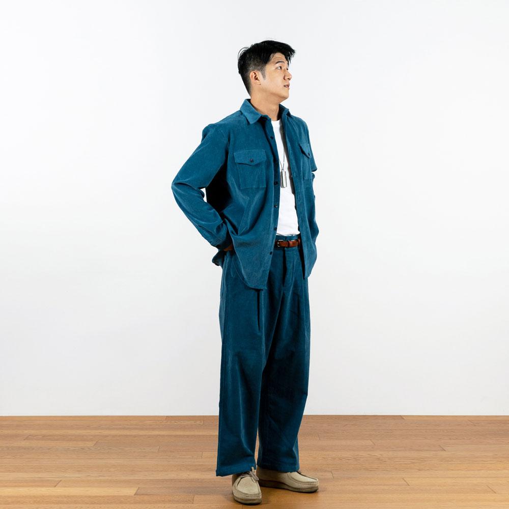 Ars Contact Signature Corduroy Shirt Blue/L