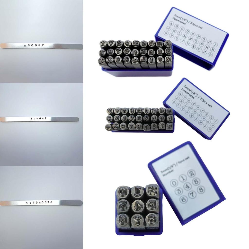 3mm Metal Stamping Tool Kit, Jewelry Making Jewelry Craft Stamping Engraving Embossing Professional Punch Set Aluminum