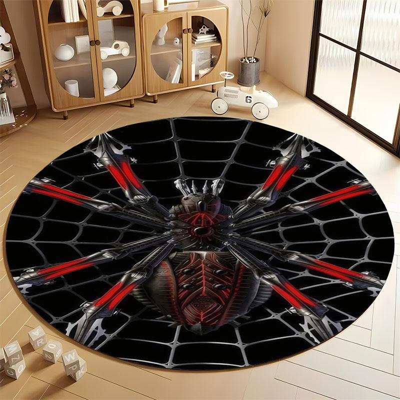 

Futuristic Spider Web Carpet for Sci-Fi Decor round carpet for home sofa bedroom, gift Diameter 60cm