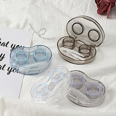 Recipientes e pinças para lentes de contacto