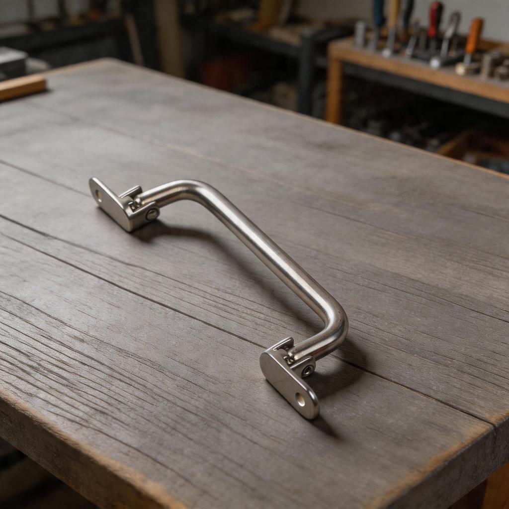 304 Stainless Steel Folding Handle with Heavy Duty Durability and Comfortable Grip for Industrial Machinery and Equipment