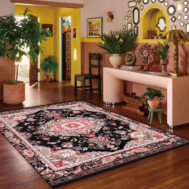 

Винтажный персидский роскошный ковер в богемном этническом стиле для гостиной, диванов, домашнего декора, ковры для спальни, прикроватный коврик на заказ, нескользящий 60*90cm