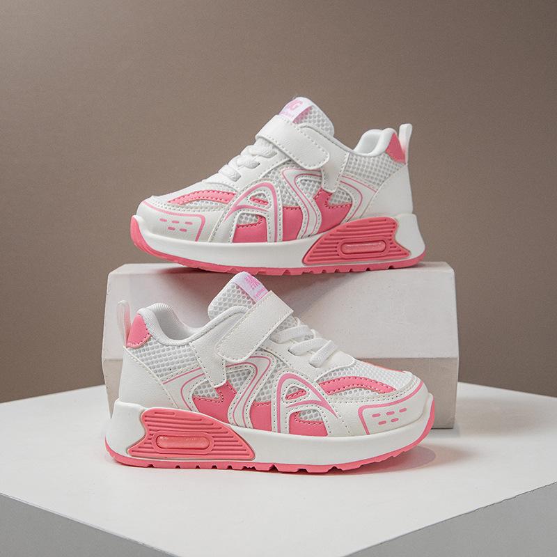 Kindersportschuhe 2025 Herbst neue Mesh atmungsaktiv Mode vielseitig weiche Sohle rutschfest mittelgroße und ältere Kinder Freizeitschuhe