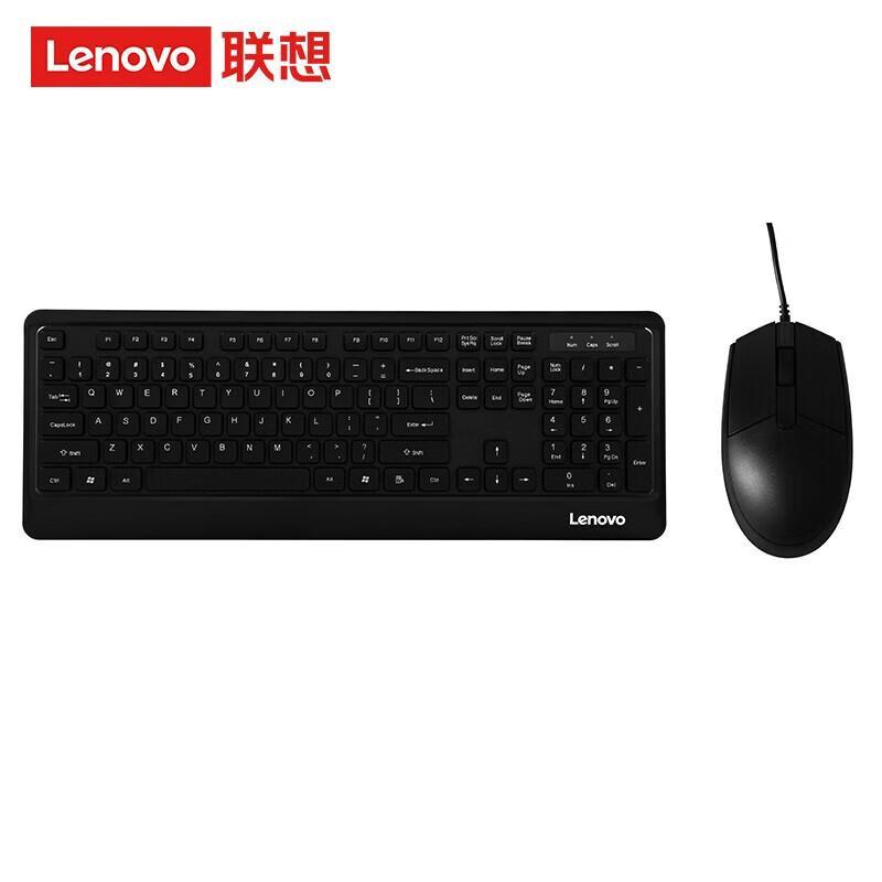 Lenovo KM102 Wired Full-Size Keyboard and Mouse Combo