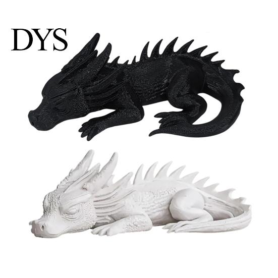 Unique Birthday Gifts for Men Women 3D Printed Baby Dragon Figurine, Cute Sleeping Statue, Creative Dormant Models Fantasy Figure Ornament Home Office