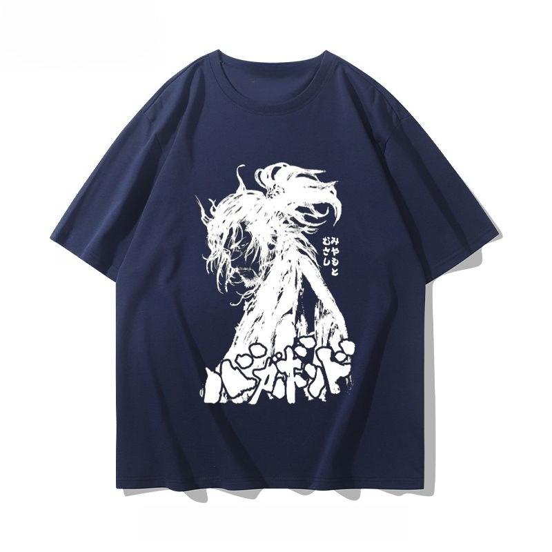 2025 Autumn and Winter New Men's and Women's Retro Knight Print T-shirt Pure Cotton Round Neck Comfortable High-quality T-shirt