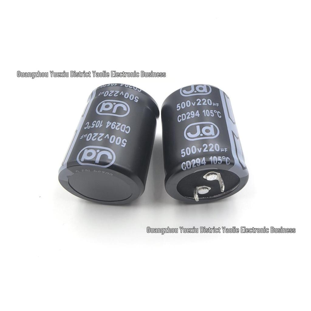 500V 220uF Plug-in Electrolytic Capacitor 30x35mm for JD Welder Filter