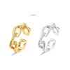 [Bel Cuore] Ring Men's Chain Type Alloy Free Size Silver/gold (01.Silver)