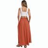 Women's High-Waisted Flowy A-Line Skirt With Tie-Waist, -Color Summer Dress With Elastic Waistband