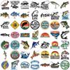 50 Cartoon Fishing Fishing Graffiti Stickers Decorative Guitar Notebook Suitcase DIY Waterproof