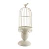 Candle Holder White Vintage Bird Cage Type Carved Candlelight Stand Table Decoration for Banquet Dinning Party