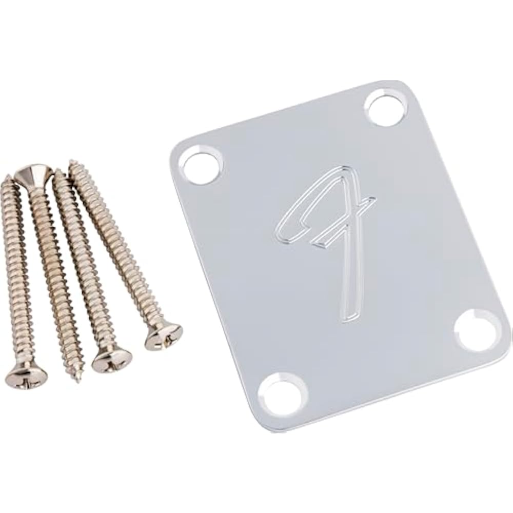 Fender Parts 4-Bolt Vintage-Style Neck Plate “F” (Chrome)