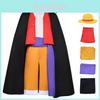 One Piece Wano Country Cosplay Men's Set Featuring Monkey D Luffy And Hat