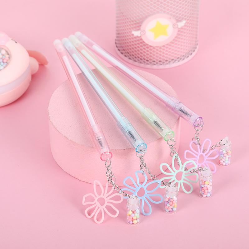 25 Piece Stationery Drifting Bottle Pendant Neutral Pen School Office Supplies Student Creative Sweet Lovely Erasable Pen
