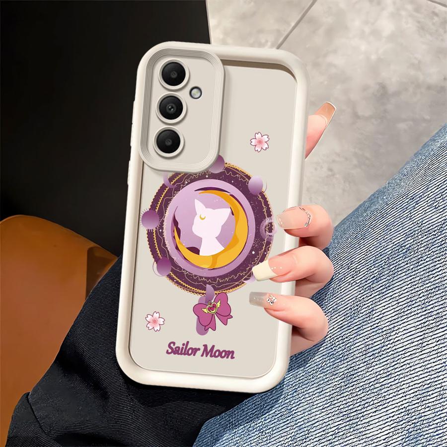 Sailor Moon Cat Manga Phone Case for Samsung Galaxy A54 A53 A06 A25 A35 A73 A72 A71 A55 A15 A52 A51 Soft Shell