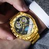 Binbang BINBOND Double Tourbillon Hollow Watch Men's Multifunctional Fashion Luminous Waterproof Quartz Watch
