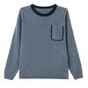 Women's Loose Pure Wool Sweater: Thickened Autumn/Winter, Round Neck, Single Pocket, Stylish Middle-Aged Mother's Knitwear.
