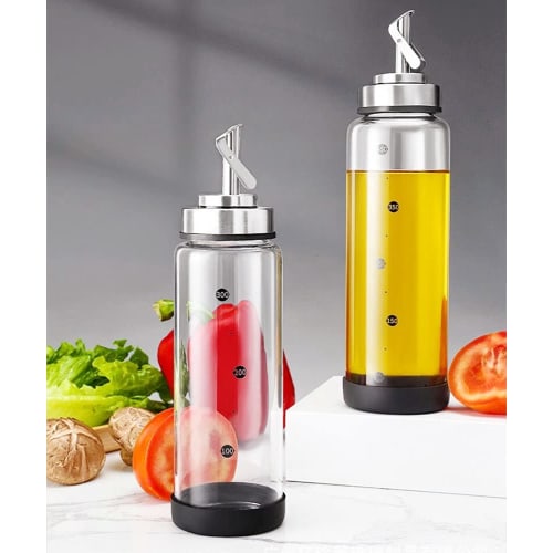 Automatic Flip Condiment Bottle for Home Use, Oil Bottle, Soy Sauce, Vinegar Bottle, Olive Oil Container, 450ml