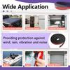 326A0004 Ribbed Bulkhead Seal Strip 3/5 in x 65 in, Self-Adhesive EPDM Ribbed Foam Rubber Weather Stripping for Tonneau Cover, Truck Bed Cover, RV,