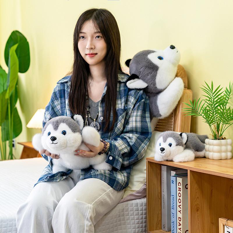 Husky Soft Compact Doll Reversible Design Children Plush Toys Gift Collectors