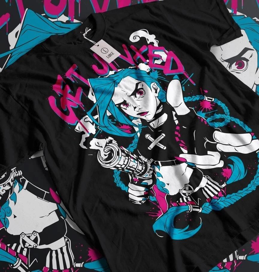 Jinx Arcane TShirt Japanese Anime Cartoon Jinx1