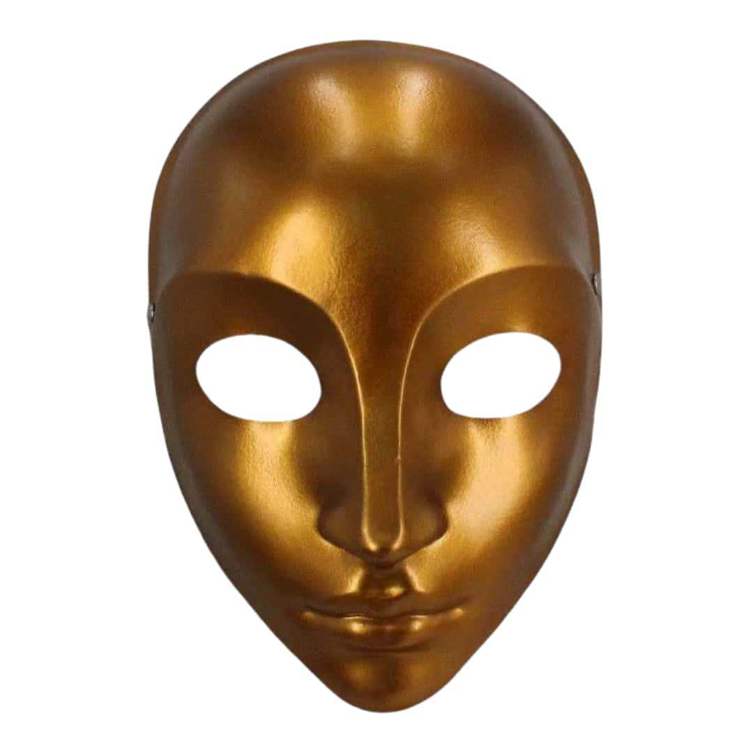 

Ancient style mask, full face beautiful woman resin mask One size fits all adults золотий